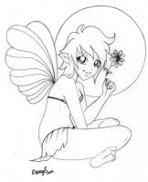 Fairy With the Last Flower of Summer